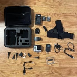 Go pro hero 3+ and accessories.